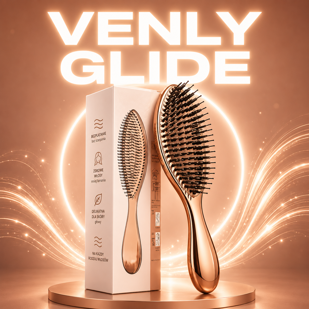 Venly Glide – Szczotka rozplątująca do włosów