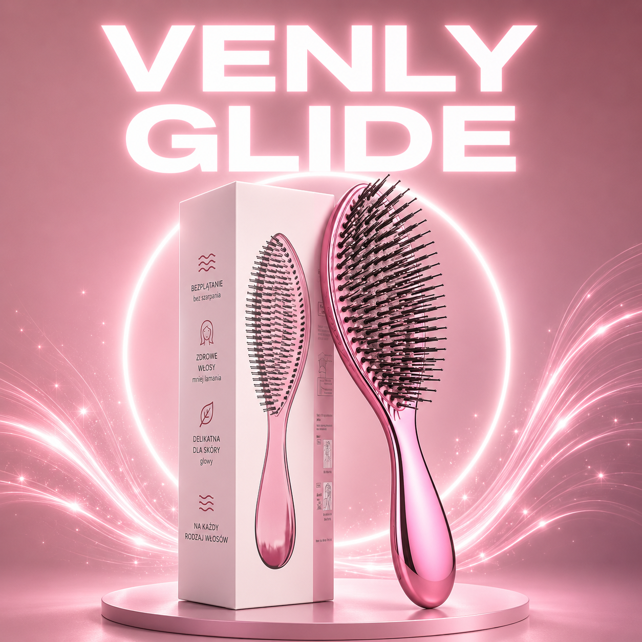 Venly Glide – Szczotka rozplątująca do włosów