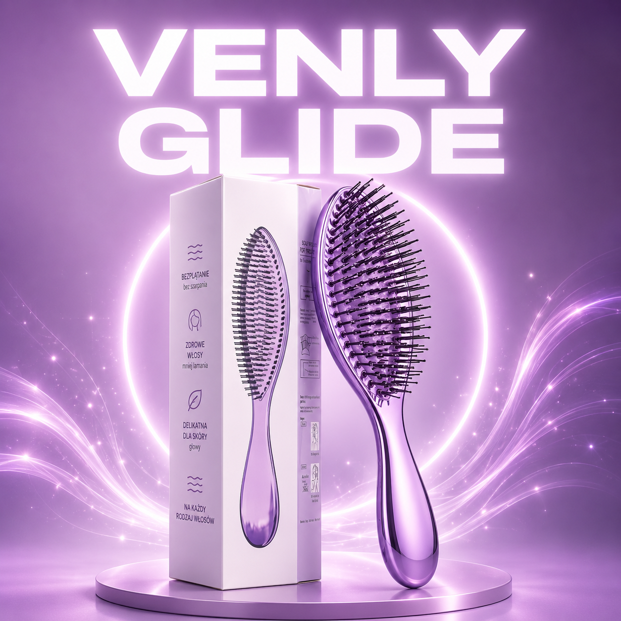 Venly Glide – Szczotka rozplątująca do włosów